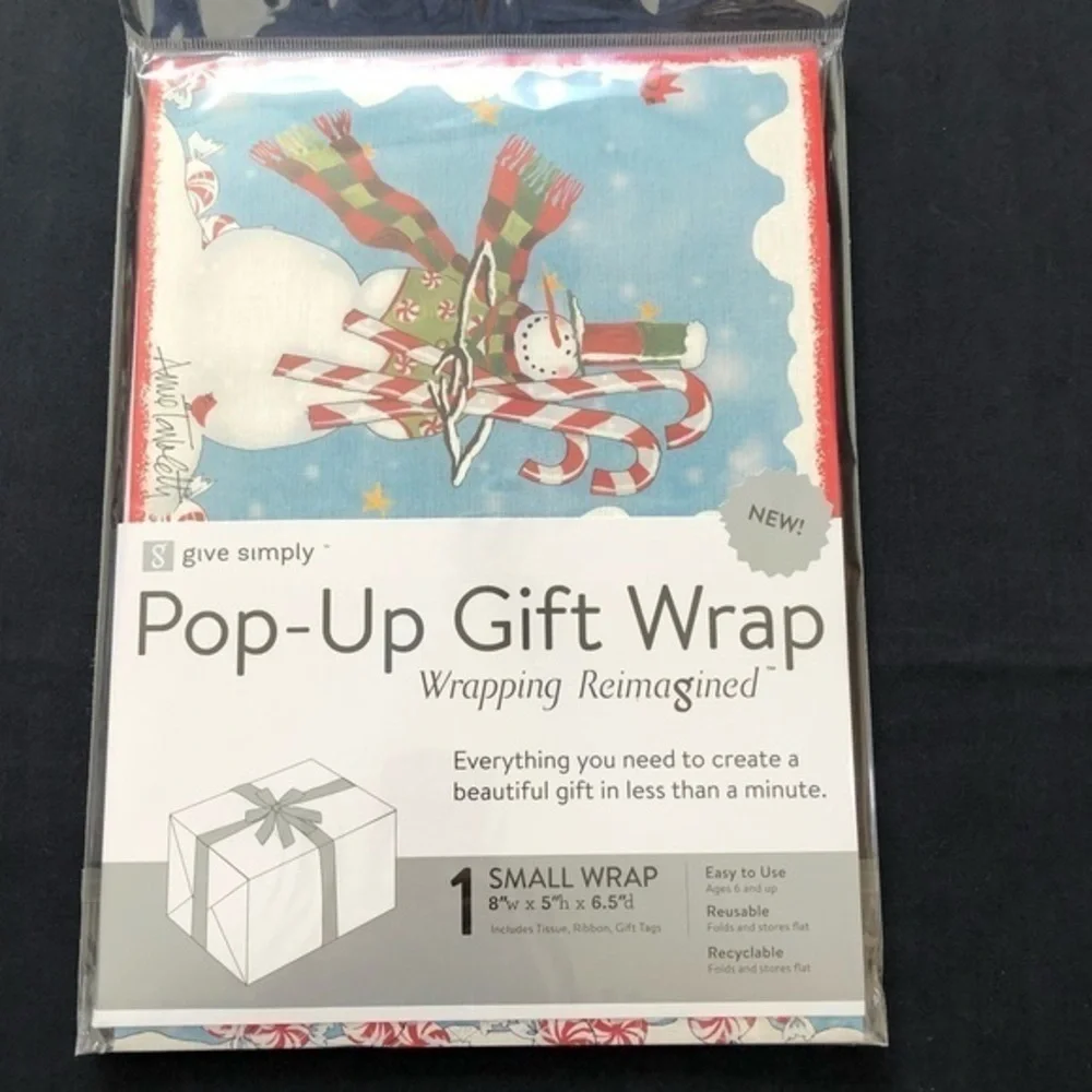 Holiday Christmas Gift Box Bundle 1 large 2 small Snowman Motif No Tape Required